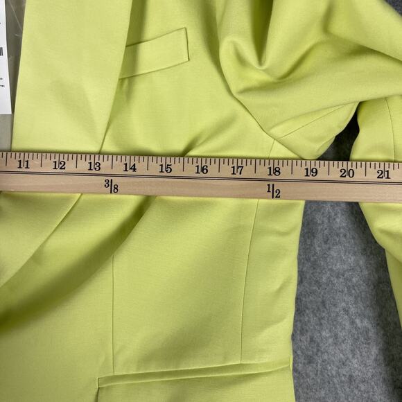 J Crew Cropped Drapey Twill Blazer Womens 6 Light Kiwi Stretch Preppy Career NEW - Picture 11 of 16